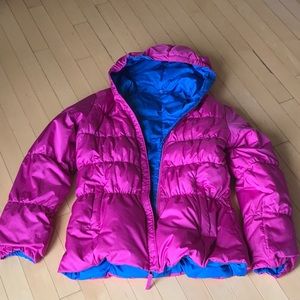 Preowned Lands’ End reversible puffy winter coat w hood - XL (16)